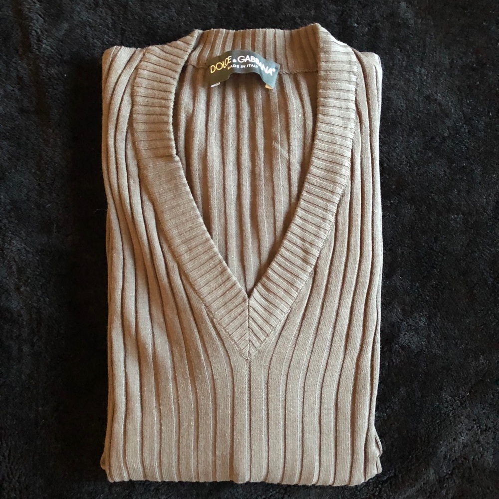 Dolce Gabbana Mens V-Neck Sweater Size M